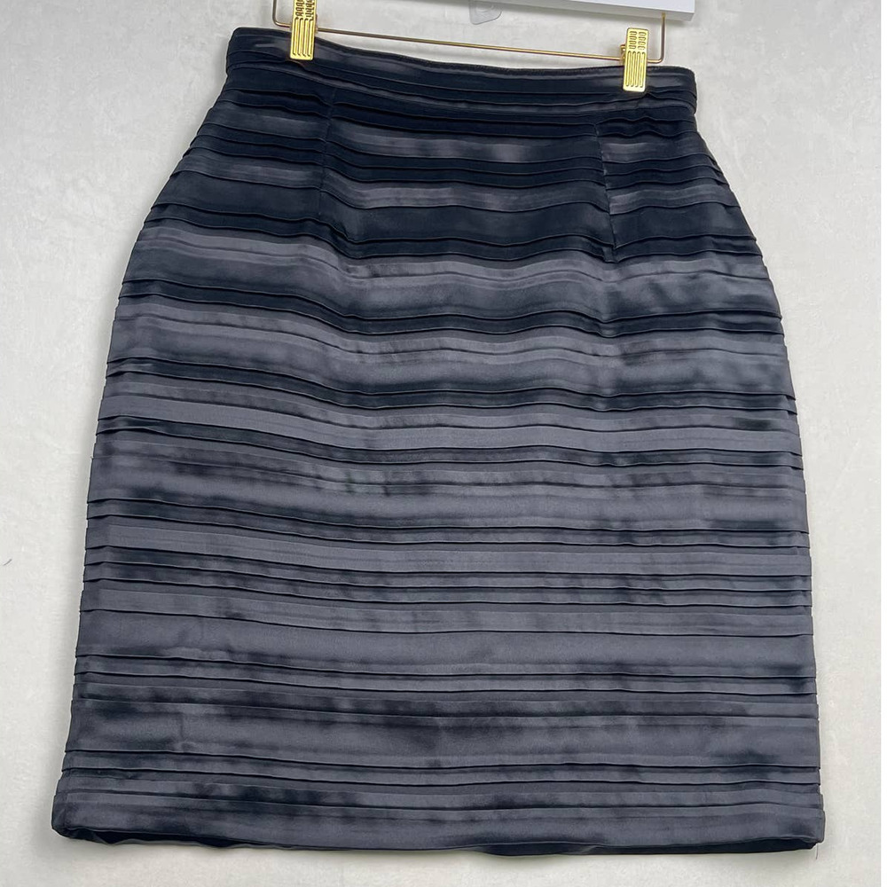 Vintage Zatti de Simorra fitted black textured sheath pencil skirt Size 12 US - Picture 1 of 11